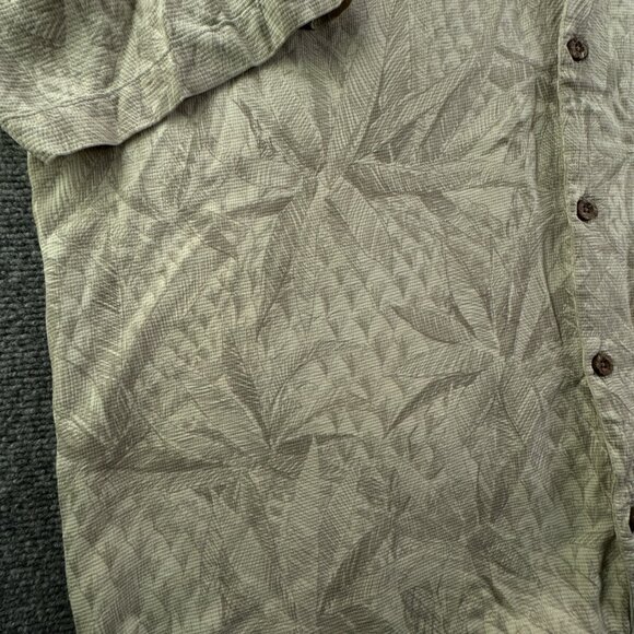Tommy Bahama All Silk Short Sleeve Button Up Hawaiian Shirt Men XL Floral Ivory - Picture 13 of 16